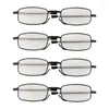 Solglasögon 4 par kompakta fällbara läsglasögon med mini -flip -top bärfodral för män och kvinnor rotationsglasögon 1.5