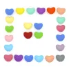 Necklaces Kovict 100/200pc Silicone Bead Heart Shape Charm Teether Baby Teeth Jewelry Nursing Baby Oral Care for Pacifier Holder Necklace