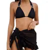Kobietowe stroje kąpielowe Summer Beach Doman Bikini Cover-Ups Wrap Sarong Ladies 2024 Seksowne spódnice 6 Kolorowe okładka kąpielowa spódnica