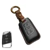 Läder nyckelfodral omslag FOB -nyckelringhållare för Volkswagen Sagitar CC Tiguan Magotan VW Passat Variant Accessories Keyring