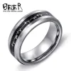 Bands Beier 100% Real Tungsten Man vrouwen Cool Fashion Wave patroon Tungsten ring huwelijkscadeau W037