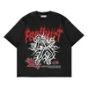 Męskie koszulki T-STREET T-shirt Mężczyzn Mężczyzn American Vintage Pary Hiphop Fashion Streetwear Casual Harajuku Y2K Tops Ogabrywa koszula