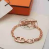 Braccialetti con ciondoli Bracciale in argento 925 a doppia catena per uomo e donna, design di nicchia, chiusura OT, gioielli personalizzati a mano in stile minimalista