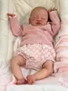 NPK 20inch Reborn Baby Doll August Same As Picture Lifelike Soft Touch 3D Skin HandDraw Hair Visible Cute sleeping doll 240223