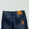 jeans da uomo primaverili firmati Jeans da uomo pantaloni in denim grafico con lettera di moda pantaloni dritti oversize larghi di tendenza casual