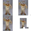 Mascote Halloween Cougar Trajes Personagem de Desenho Animado Adt Mulheres Homens Vestido Carnaval Unissex Adts Gota Entrega Vestuário Dhum1