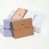 Jewelry Mini Natural Gift Bag Pads Luxury PU Leather Snap Button Suede Envelope Packaging Jewelry Pouch DIY Xmas Wedding Party Gift Bags