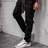 Men's Pants Nouvelle mode Chic hommes Cargo pantalon Streetwear Joggers haute rue Techwear Mans pantalon décontracté Hip Hop Punk sarouel T240227