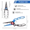 Verktyg multifunktionella fisketång med lanyard mantel saltvatten fiske line cutter hook remover fiske tackling tillbehör