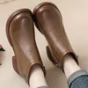 GKTINOO – bottes en cuir véritable pour femme, chaussures à la cheville, antidérapantes, chaudes, à talons bas, mode hiver 2024, automne 877, 388