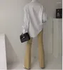 レディースブラウスファッションウーマンブラウス2024韓国シックコート風単乳製品デザイントップハッブルバブルスリーブシャツ女性カミザスデミージャー