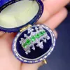 Küme halkaları gümüş 925 nişan yüzüğü Kadınlar lüks cömert değerli taş doğal Savre taş takılar orijinal tarih