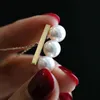 KURSHUNI Balance Bar perles boucles d'oreilles collier pour femmes de luxe qualité marque ensemble de bijoux corée mode accessoires japonais 240220