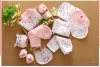 Sets 18 Piece Newborn Baby Girl Clothes Winter 100% Cotton Infant Suit Baby Boy Clothes Set Outfits Pants Baby Clothing Hat Bib Ropa