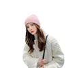 Berets 2024 Selling Winter Hat Real Fur Hats For Women Fashion Warm Beanie Solid Adult Cover Head Cap