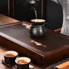 Bandejas de chá de madeira maciça, drenagem, armazenamento de água, conjunto kungfu, gaveta, mesa de jantar, ferramentas de cerimônia chinesa
