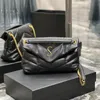 المرأة الفاخرة YS Loulou Puffer Counter Counter Counter Contract Mens Cross Body Tous Messenger Designer Bag Bag Strap Fashion Lady Denim Handbag Beacle Leather Canvelope Bage