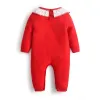 Uppsättningar 2022 Baby Sticked Rompers med hattar Nyfödd stickning One Piece Jumpsuit Spädbarn Röd stickad bodysuit baby flickor stickade romper