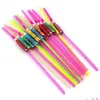 Drinking Straws 240X5Mm Handicraft Drinking St Kid Birthday Party Wedding Fluorescence Umbrella Decor Sts Bar Disposable Drink Tools E Dh20H