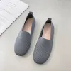 shoes Women Shoes 2022 Casual Flats Soft Ballet Footwear Female Shallow Ladies SlipOn Soft Girls Solid Color Knitted Women's Loafers