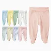 Calzini Pantaloni per neonati unisex per neonati 036M Pantaloni a vita alta in cotone per neonati Pantaloni per neonati per ragazze Pantaloni per piedi Calzini anche Leggings per neonati