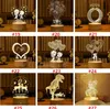 Amore romantico Lampada 3D Palloncino a forma di cuore Acrilico LED Luce notturna Lampada da tavolo decorativa San Valentino Innamorato Regalo della moglie LT790