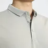 Polos masculinos homem manga curta botão polo camisa plus size 7xl meninos marrom branco escritório wear camisas verão de alta qualidade negócios topos t