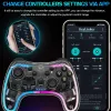 Manette de jeu vidéo avec ampoules, contrôleur Pro sans fil Rgb, Compatible avec Nintendo Switch/switch Lite/switch Oled/android/ios/windows Pc/mobile