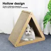 Scratchers Cat Scratcher Triangular Corrugated Cardboard With 6 Sides Pet Playing Supplies For Entertainment For Game Room Living Room