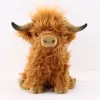 Coussins simulation vaches highlands et moutons animaux en peluche poupée molle caillée en peluche