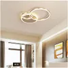 Ceiling Lights Modern For Living Room Circle Gold Brown Led Plafon Decor Bedroom Lamps Fixture With Remote Control Rw805295002 Drop Dhjxk