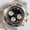8F Overseas 5500V A5200 Мужские автоматические часы с хронографом 42,5 мм Черно-белый циферблат Браслет из нержавеющей стали Часы Super Edition Puretimewatch Reloj Hombre