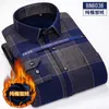 Plus Szie 8XL 7XL 6XL Winter Warm Shirt Men Fashion Long Sleeve Flannel Luxury 100% Cotton Fleece Thickened Fat Checeked Causal 240223