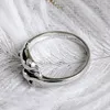 S925 Sterling Silver Plated Crystal Cute Dolphin Ring for Women Ladies Silver Rings Wedding Party Jewelry Adjustable Size Wholesale Price