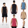 LU-864 Men Yoga outfit Solid Color Sports Leisure Plus Size Vest träning Besvärbar ärmlös O Neck Basketball Tank