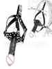 DoubleEnded Dildo Gag Strap on Head Harness Mouth Plug Realistic Cock Dick Penis BDSM Adult Games Sex Toys For Women Lesbian Y0405341436