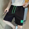 Short homme pantalon court plage basket Sweat vert Style coréen Streetwear décontracté offres petite taille élastique élégant