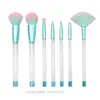 Makeup Brushes 7 Pcs Liquid Glitter Makeup Brushes Empty Transparent Crystal Hollow Handle Brush Set Diy Manual Perfusion Sand Make Up Dhgoe