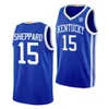 NCAA Custom S-6XL Kentucky Wildcats College Basketball 12 Maillots Antonio Reeves 4 Tre Mitchell 15 Reed Sheppard 0 Rob Dillingham 21 D.J.Wagner Justin Edwards Thiéro