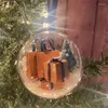 Décoration de fête Décorations de Noël Boule pour arbres Boules de décoration pour la maison Ornement rechargeable en plastique transparent