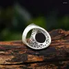 Cluster-Ringe Vintage Grau Schmetterling Pflanze Cameo Für Frauen Antik Silber Überzogene Mode Blume Tier Ring