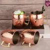 4pc/set 550ml 304 الفولاذ المقاوم للصدأ Mega Mug Moscow Mule muled mature ducket bucket bucket mug glass drinkware party form 240219