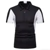 Herren Polos 2024 Sommer Farbiges Kurzarm T-Shirt Englischer Stil Freizeithemd Kleidung Top