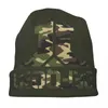 Basker Defqon Festival Logo Beanies Skallies Army Print Caps Kvinnor Män Retro Varmt dubbelanvändning på motorhuven stickad hatt