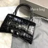 Haute qualité Sac Hourglass Designer de luxe Crocodile Luxurys Sacs à main en cuir Sacs à bandoulière Sacs à main Femme Sac à main Embrayage Hobo