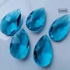 Chandelier Crystal Camal 5PCS 38mm Lake Blue Mesh Shape Drop Pendants Prisms Beads Hanging For Lighting Lamp Part Wedding Decor