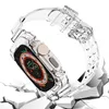 Ontwerper TPU-banden Kleurverloopband Horlogekast Onepiece Volledig beschermende vervangende armbandbanden voor Apple Watch iWatch Series 8 7 6 SE 5 4 3 Maat 4041 4445 mm Ult