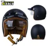 Motosiklet Kaskları Dot Onaylı Kask Retro Alman Moto Yarım 3/4 Açık Yüz Nefes Alabilir Casco Erkek Kadınlar Casque