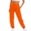 Women's Pants Sports Sweatpants Jogging Solid Colour Loose Casual Versatile Drawstring Elastic Waist With Pockets