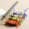 Decorative Figurines Animal Design Single Pen Holder High Stability Plastic Weightlifting Crab For Office